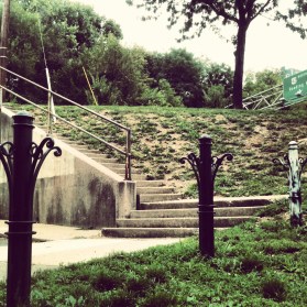 Frank Street Steps in Pendleton at Artist Alley