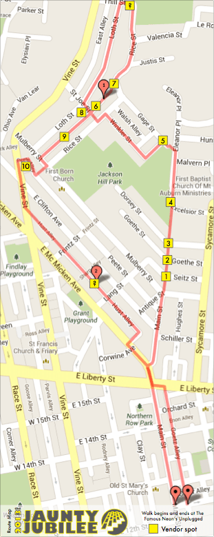 The Jaunty Jubilee tours Mt. Auburn & OTR stairs, alleys for ArchiNATI&nbsp;festival